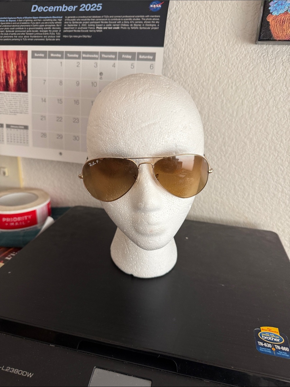 Vintage Ray Ban Aviator Sunglasses #58014 Gold Tone polarized 58 mm